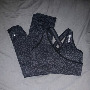 Gymshark adapt cheetah print set size large